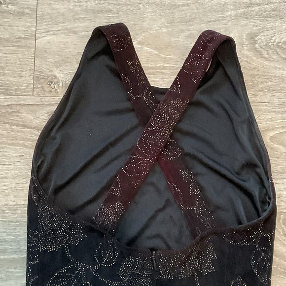 CACHE Vintage Evening Gown Made in USA Prom Dress‎ Gold Label Black Size Small - Picture 7 of 10